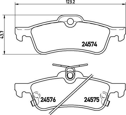 Brembo P 83 087 - Kit de plaquettes de frein, frein à disque cwaw.fr