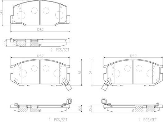 Brembo P83031N - Kit de plaquettes de frein, frein à disque cwaw.fr