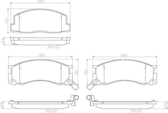 Brembo P83029N - Kit de plaquettes de frein, frein à disque cwaw.fr