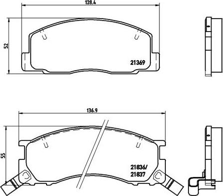 Brembo P 83 029 - Kit de plaquettes de frein, frein à disque cwaw.fr