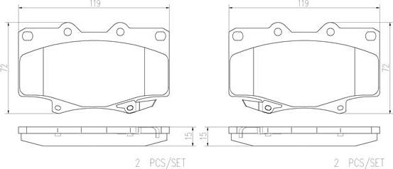 Brembo P83025N - Kit de plaquettes de frein, frein à disque cwaw.fr