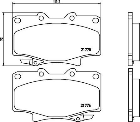 Brembo P 83 025 - Kit de plaquettes de frein, frein à disque cwaw.fr