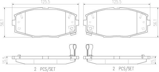 Brembo P83020N - Kit de plaquettes de frein, frein à disque cwaw.fr