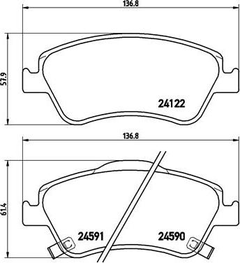 Brembo P 83 079 - Kit de plaquettes de frein, frein à disque cwaw.fr