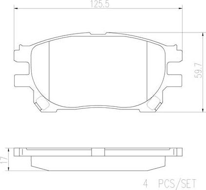 Brembo P83070N - Kit de plaquettes de frein, frein à disque cwaw.fr