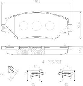 Brembo P83071N - Kit de plaquettes de frein, frein à disque cwaw.fr