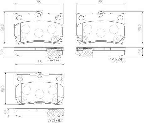 Brembo P83073N - Kit de plaquettes de frein, frein à disque cwaw.fr