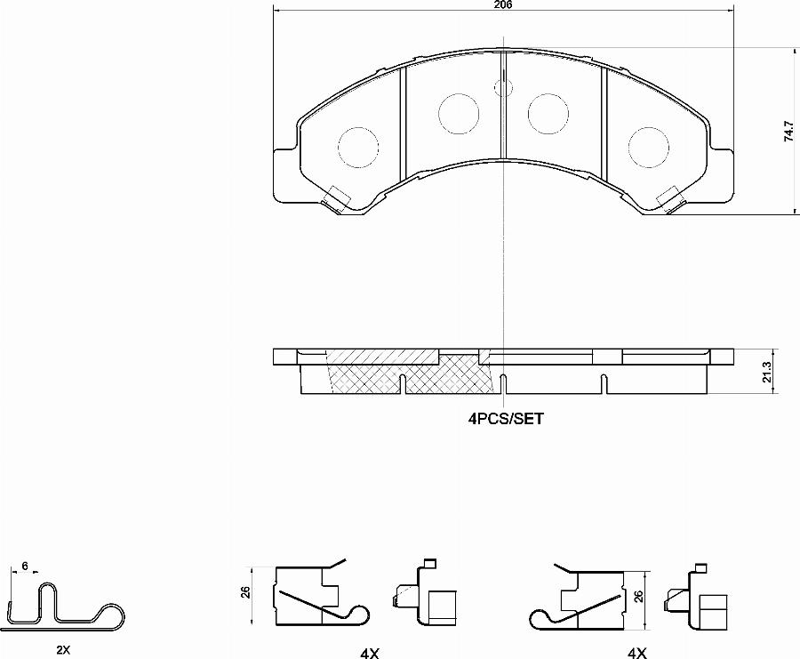 Brembo P83195N - Kit de plaquettes de frein, frein à disque cwaw.fr