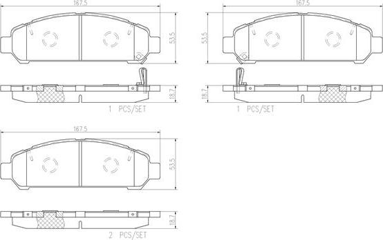 Brembo P83149N - Kit de plaquettes de frein, frein à disque cwaw.fr