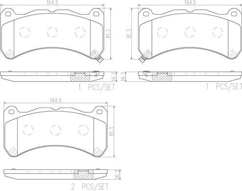 Brembo P83146N - Kit de plaquettes de frein, frein à disque cwaw.fr