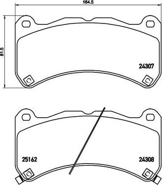 Brembo P 83 146 - Kit de plaquettes de frein, frein à disque cwaw.fr