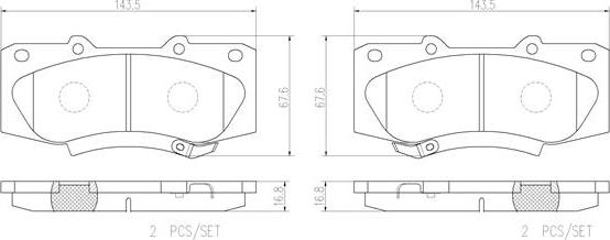 Brembo P83140N - Kit de plaquettes de frein, frein à disque cwaw.fr