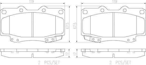 Brembo P83143N - Kit de plaquettes de frein, frein à disque cwaw.fr