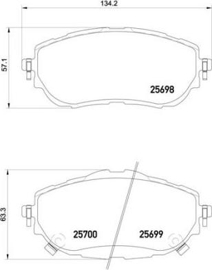 Brembo P 83 150 - Kit de plaquettes de frein, frein à disque cwaw.fr