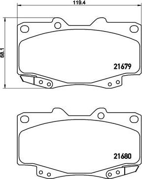 Brembo P 83 151 - Kit de plaquettes de frein, frein à disque cwaw.fr