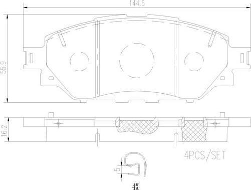 Brembo P83167N - Kit de plaquettes de frein, frein à disque cwaw.fr