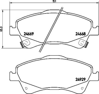 Brembo P83109N - Kit de plaquettes de frein, frein à disque cwaw.fr