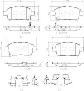 Brembo P83103N - Kit de plaquettes de frein, frein à disque cwaw.fr