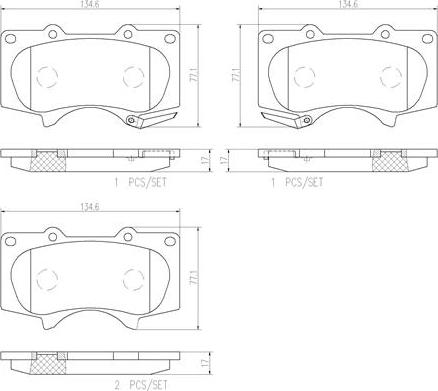 Brembo P83102N - Kit de plaquettes de frein, frein à disque cwaw.fr