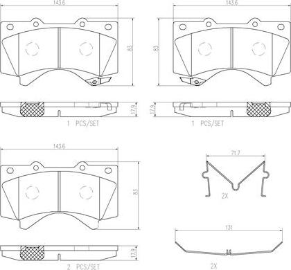 Brembo P83107N - Kit de plaquettes de frein, frein à disque cwaw.fr