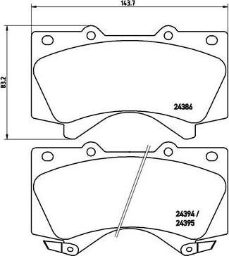 Brembo P 83 107 - Kit de plaquettes de frein, frein à disque cwaw.fr