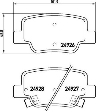 Brembo P 83 114 - Kit de plaquettes de frein, frein à disque cwaw.fr