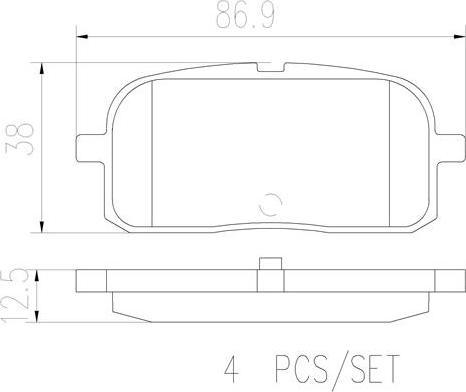 Brembo P83116N - Kit de plaquettes de frein, frein à disque cwaw.fr