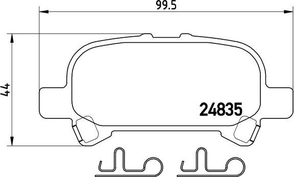 Brembo P 83 110 - Kit de plaquettes de frein, frein à disque cwaw.fr