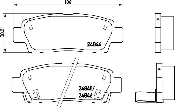 Brembo P 83 111 - Kit de plaquettes de frein, frein à disque cwaw.fr