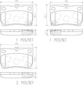 Brembo P83113N - Kit de plaquettes de frein, frein à disque cwaw.fr