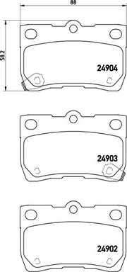 Brembo P 83 113 - Kit de plaquettes de frein, frein à disque cwaw.fr