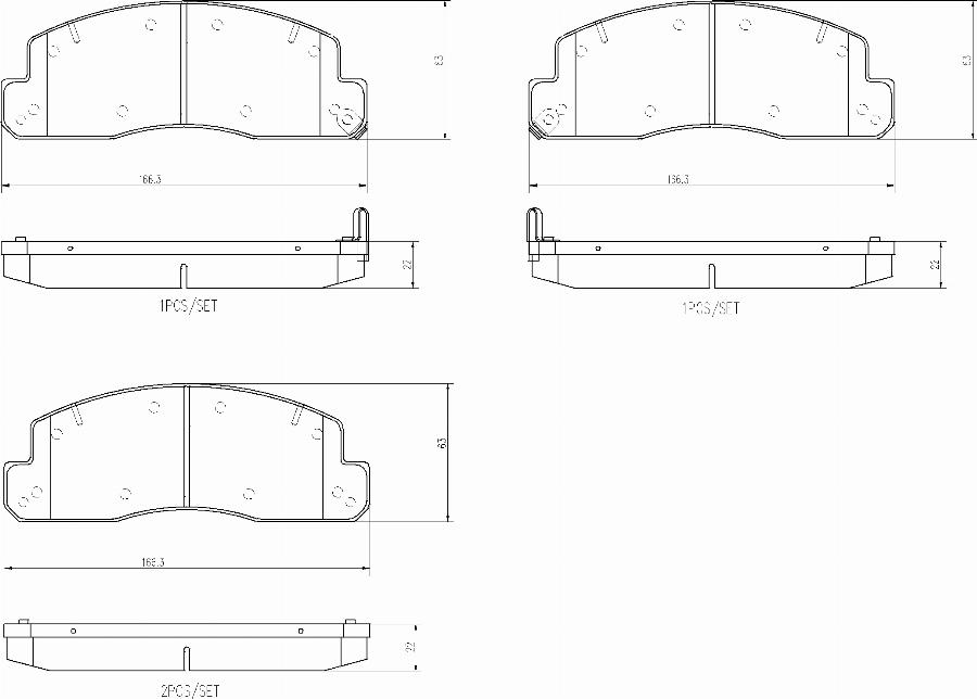 Brembo P 83 189 - Kit de plaquettes de frein, frein à disque cwaw.fr