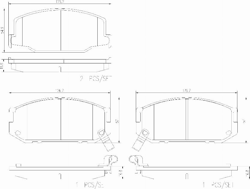 Brembo P83187N - Kit de plaquettes de frein, frein à disque cwaw.fr