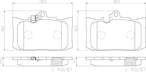 Brembo P83131N - Kit de plaquettes de frein, frein à disque cwaw.fr