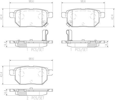 Brembo P83133N - Kit de plaquettes de frein, frein à disque cwaw.fr