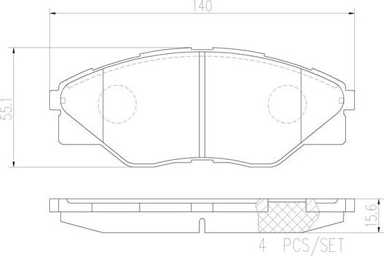 Brembo P83137N - Kit de plaquettes de frein, frein à disque cwaw.fr