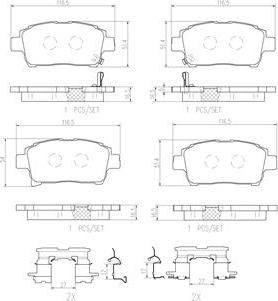 Brembo P83125N - Kit de plaquettes de frein, frein à disque cwaw.fr