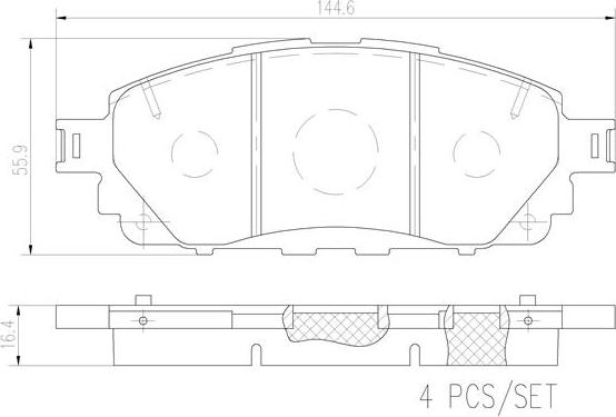 Brembo P83170N - Kit de plaquettes de frein, frein à disque cwaw.fr