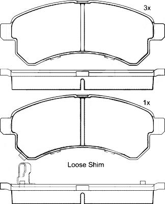 Brembo P 82 004 - Kit de plaquettes de frein, frein à disque cwaw.fr