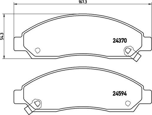 Brembo P 34 005 - Kit de plaquettes de frein, frein à disque cwaw.fr