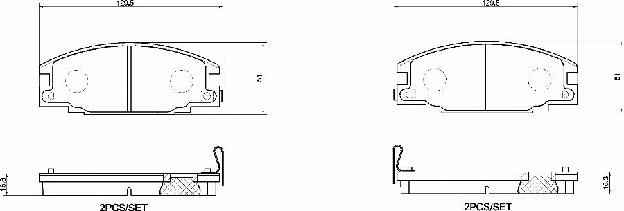 Brembo P34012N - Kit de plaquettes de frein, frein à disque cwaw.fr