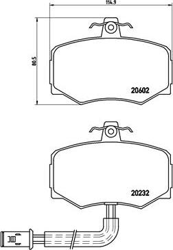 Brembo P 36 005 - Kit de plaquettes de frein, frein à disque cwaw.fr