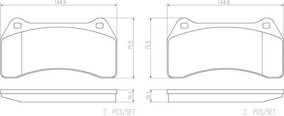 Brembo P36014N - Kit de plaquettes de frein, frein à disque cwaw.fr