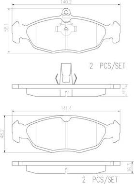 Brembo P36017N - Kit de plaquettes de frein, frein à disque cwaw.fr