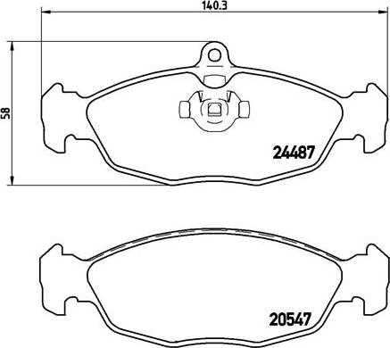 Brembo P 36 017 - Kit de plaquettes de frein, frein à disque cwaw.fr