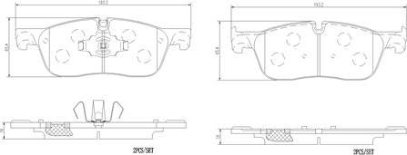 Brembo P36035N - Kit de plaquettes de frein, frein à disque cwaw.fr