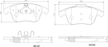 Brembo P36030N - Kit de plaquettes de frein, frein à disque cwaw.fr