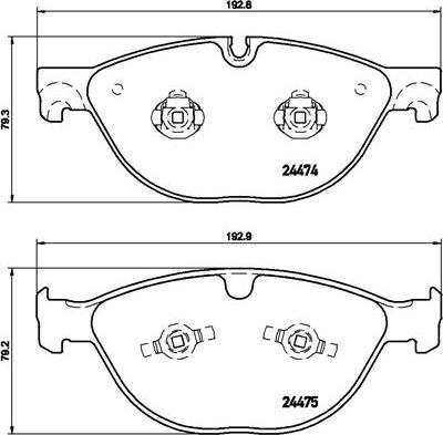 Brembo P 36 025 - Kit de plaquettes de frein, frein à disque cwaw.fr