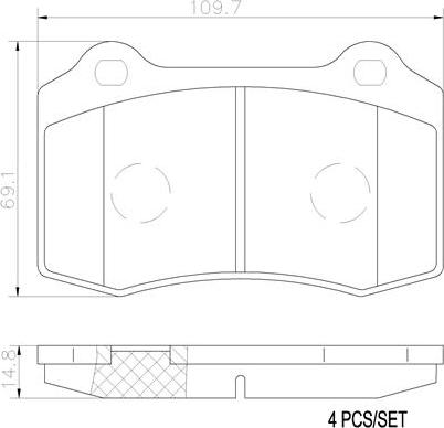 Brembo P36020N - Kit de plaquettes de frein, frein à disque cwaw.fr