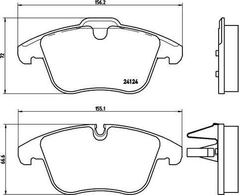 Brembo P 36 022 - Kit de plaquettes de frein, frein à disque cwaw.fr